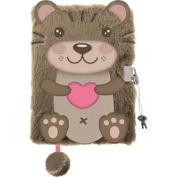 Zápisník Plyšový zápisník se zámkem - Vydra - M/69491