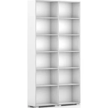 Knihovna B2B Partner Knihovna SILVER LINE, 2 sloupce, 2230 x 1200 x 400 mm, bílá