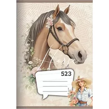 Školní sešit A5 523 Horse dívka a kůň linkovaný