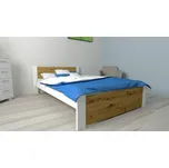 ComfortMatrace Postel z masivu borovice LUNA+rošt ZDARMA Barva: dub artisan/bílá, Rozměr: 180x200 cm