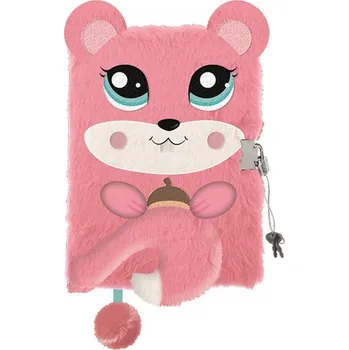 Zápisník Plyšový zápisník se zámkem - Veverka - M/69569