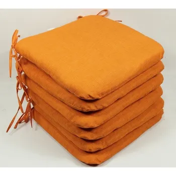 Podsedák Axin Trading s.r.o. Sedák 40x40 cm látka oranžový melír - set 6 kusů