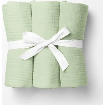 látková plena Mušelínová plena/dečka Nature MSN-067 Pastelově pistáciová - ZVÝHODNĚNÁ SADA 3 KS 70x70 cm - Sada 3 ks