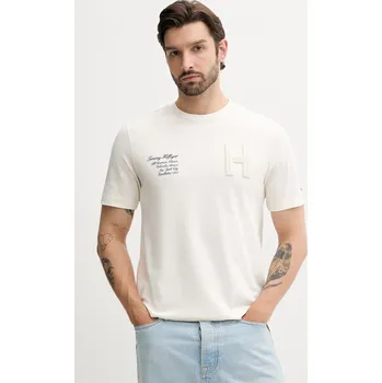 Oblečení a móda Bavlněné tričko Tommy Hilfiger MW0MW39364 béžová 01X, vel. XL