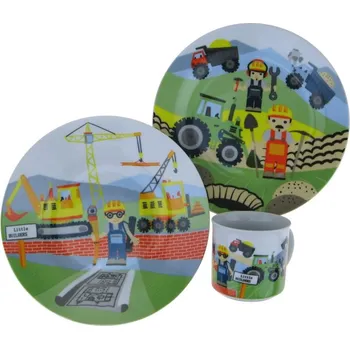 dětská jídelní sada Dětská jídelní sada Stavitelé (Sada talířků a hrnečku pro děti)