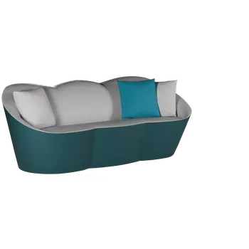 Sedací souprava CLOUD, pohovka, ekologická kůže pískově šedá/zelená