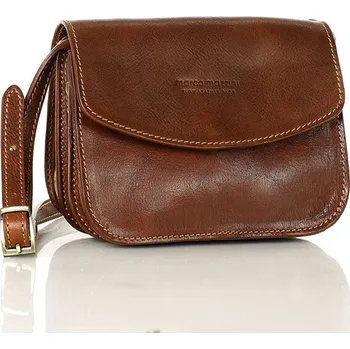 Kabelka Kožená crossbody kabelka Marco Mazzini 2M48 hnědá