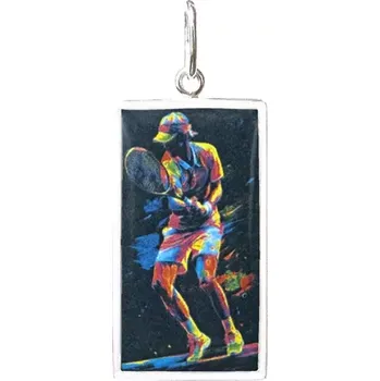 Přívěsek Tenis Miniartion bílé zlato