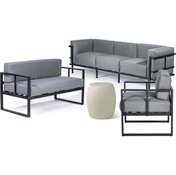 Šedý hliníkový zahradní lounge set pro 6 – Bonami Essentials ID_1585256