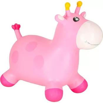 Hopsadlo gumové Žirafa růžová set skákadlo s pumpičkou (KX3198)