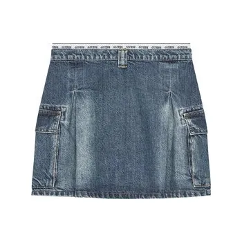 Dámské oblečení Guess Džínová sukně J5RD07 D45E0 Modrá Regular Fit 7Y