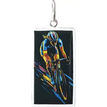 Přívěsek Aljančič Cyklistka Miniartion bílé zlato