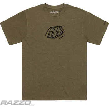 Pánské tričko TroyLeeDesigns Badge Short Sleeve Tee Olive Heather XL