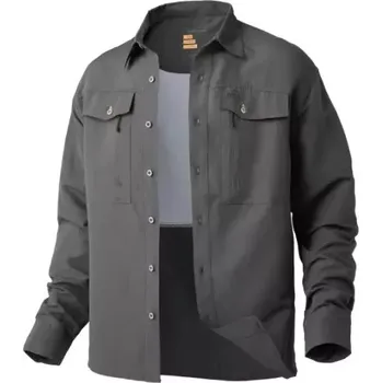 Pánská košile Košile s dlouhým rukávem Ezmar mid weight soft šedá 3XL