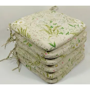 Podsedák Axin Trading s.r.o. Sedák 40x40 cm látka kapradí - set 6 kusů