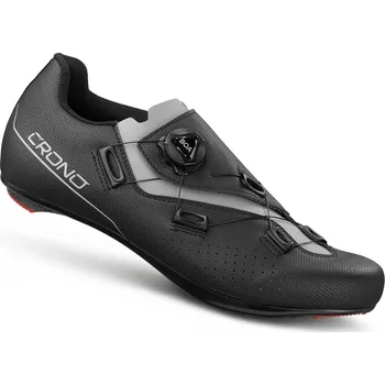 Pánské cyklistické tretry Crono CR3 tretry silniční (černá - stříbrná) Velikost: 42