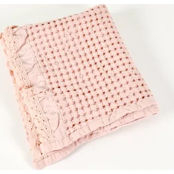 Vaflový ručník v romantickém stylu 50x100 růžová