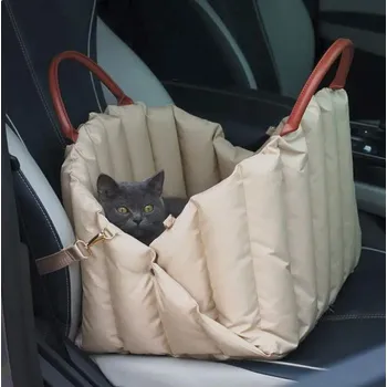 Taška pro psa a kočku Designová taška a autosedačka 2v1 S pro malá plemena béžová