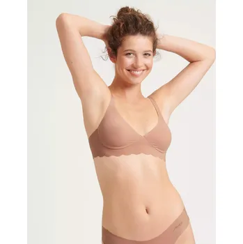 Podprsenka Dámská podprsenka ZERO Microfibre 2.0 Soft bra - CAMEO BROWN - sv. hnědá 00ME - SLOGGI BROWN XL