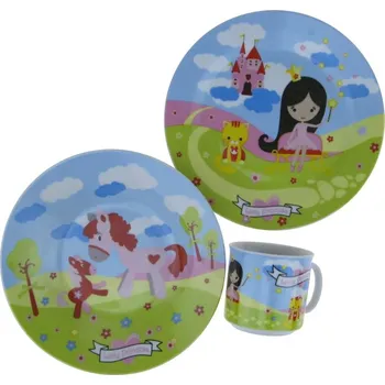 Dětská jídelní sada Little Princess (Sada talířků a hrnečku pro děti)