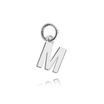 Souprava šperků MINET Stříbrný přívěs drobné písmeno "M" JMAS900MSP00