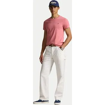 Pánské tričko Polo Ralph Lauren T-Shirt 710671438433 Růžová Custom Slim Fit L