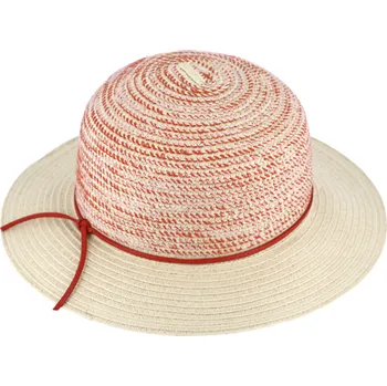 Klobouk Fiebig - Headwear since 1903 Dámský letní červený klobouček z papírové slámy Velikost: 56 cm