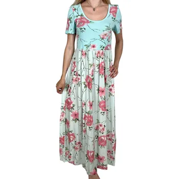 Dámské šaty New Colection Dámské šaty mix barvy TARA Barva: Tyrkysová