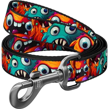 Vodítko pro psa WAUDOG vodítko nylon Příšerky (L-XXL/122cm/2,5cm)