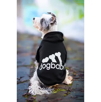 Obleček pro psa Vsepropejska DogBaby bavlněná mikina pro psa Barva: Černá, Délka zad (cm): 25, Obvod hrudníku: 30 - 36 cm