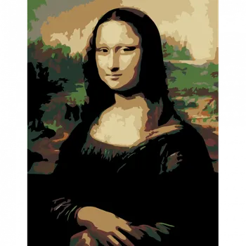 Malování podle čísel pro dospělé - Mona Lisa - Kreativní sada, 35 x 45 cm