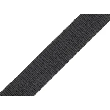 Popruh polypropylenový šíře 25 mm tloušťka 1 mm, barva 80 šedá tmavá