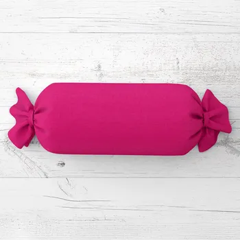 Dekorativní polštářek Polštář válec bonbon Rongo RG-096 Fuchsiový 15x40 cm