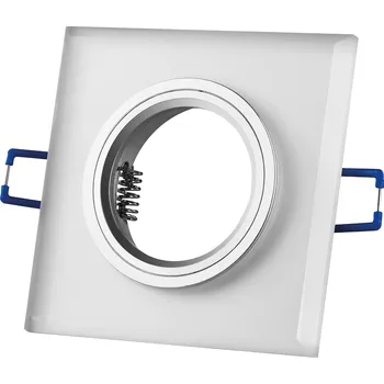 Bodové svítidlo Podhledové svítidlo Glass Square, 1x bílé skleněné stínítko, w