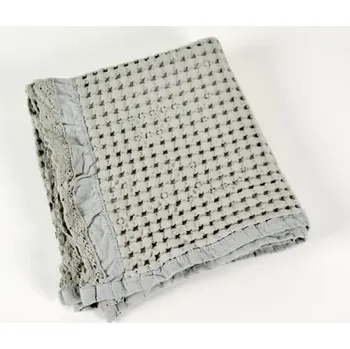 Vaflový ručník v romantickém stylu 50x100 tmavá máta