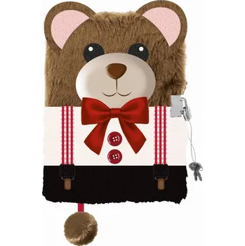 Zápisník Plyšový zápisník se zámkem - Medvídek - M/69545