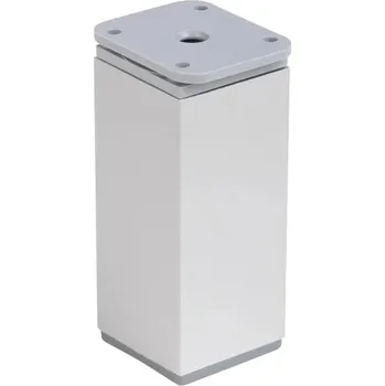 Stolová podnož Nábytková noha, plast - ALU stříbrná, 15 - 16,5 cm