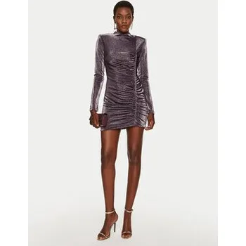 Dámské šaty Simona Corsellini Koktejlové šaty A24CEAB049 Fialová Slim Fit 38