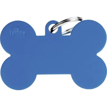 psí známka Známka pro psy My Family Basic kost extra velká modrá XL