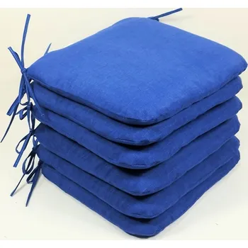 Podsedák Axin Trading s.r.o. Sedák 40x40 cm látka tmavě modrý melír - set 6 kusů