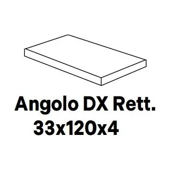 Glow Angolo DX Rett. Shark - schodovka pravá 33x120x4 šedá GLWG12K