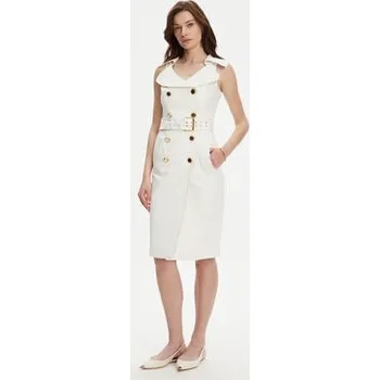 Dámské oblečení Marciano Guess Koktejlové šaty 5YGK37 7311A Bílá Regular Fit 44