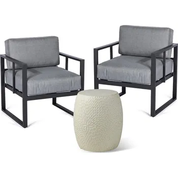 Šedý hliníkový zahradní lounge set pro 2 – Bonami Essentials ID_1585248