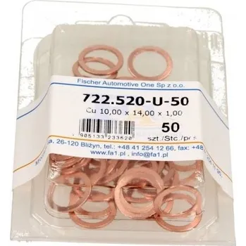 Měděné podložky 10x14x1mm sada 50 ks 722.520-U50 FISCHER