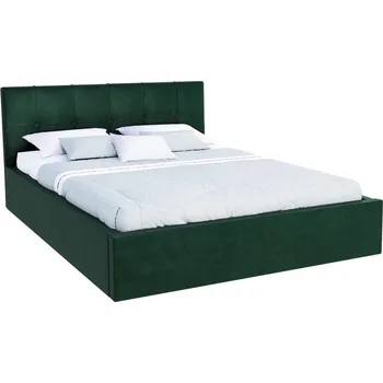 Postel Čalouněná postel 180x200 cm VEGAS VELUR TMAVĚ ZELENÁ