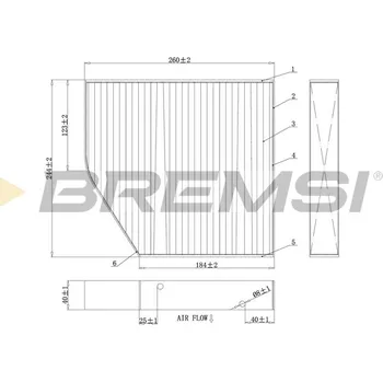 Kabinový filtr Filtr vzduchu v interiéru BREMSI FC0875C