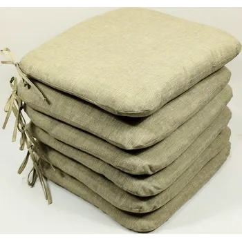 Podsedák Axin Trading s.r.o. Sedák 40x40 cm látka tmavě béžový melír - set 6 kusů