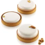 Silikomart sada silikonové formy a ráfků na tartaletky Kit Tarte Ring 100 mm (na 4 ks)
