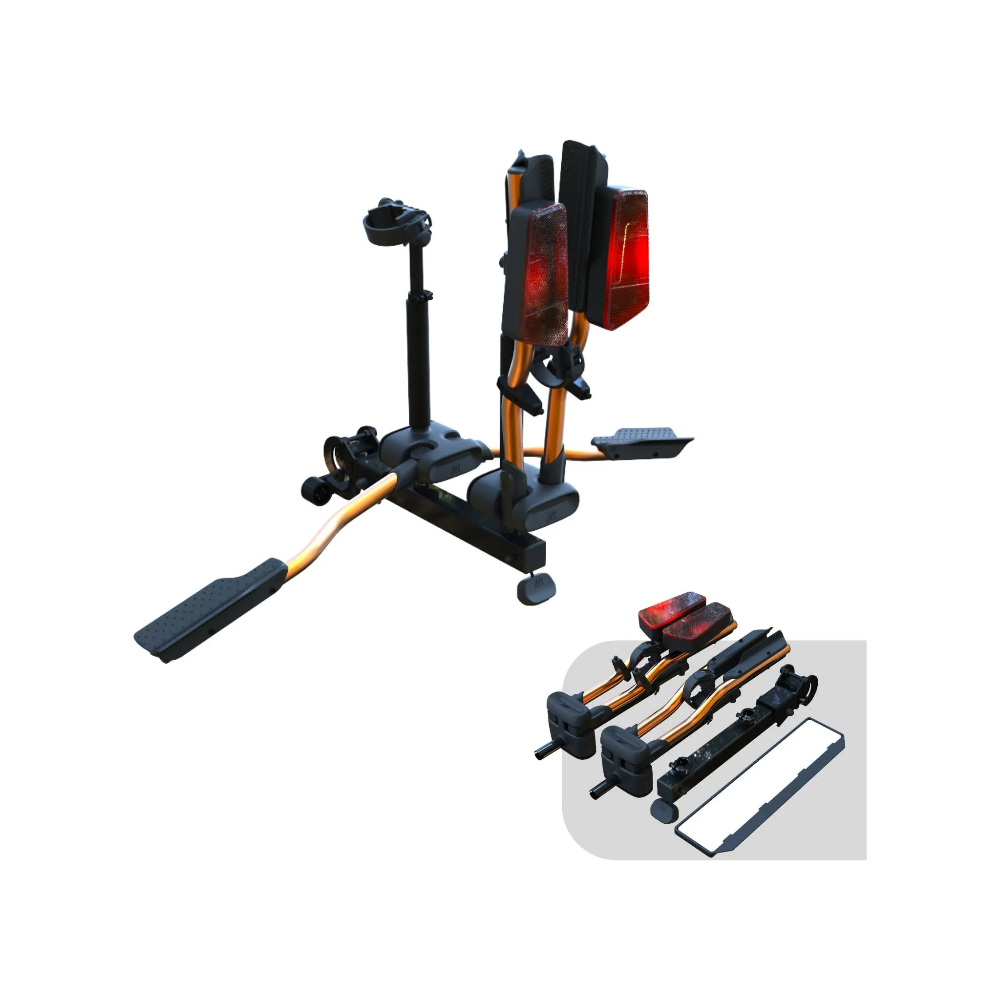 Fotografie 1 - Nosič kol TMK system FLY 02 oranžový pro 2 kola