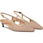 Tommy Hilfiger Lodičky Mono Squared Toe Kitten Slingb FW0FW08746 Béžová 40